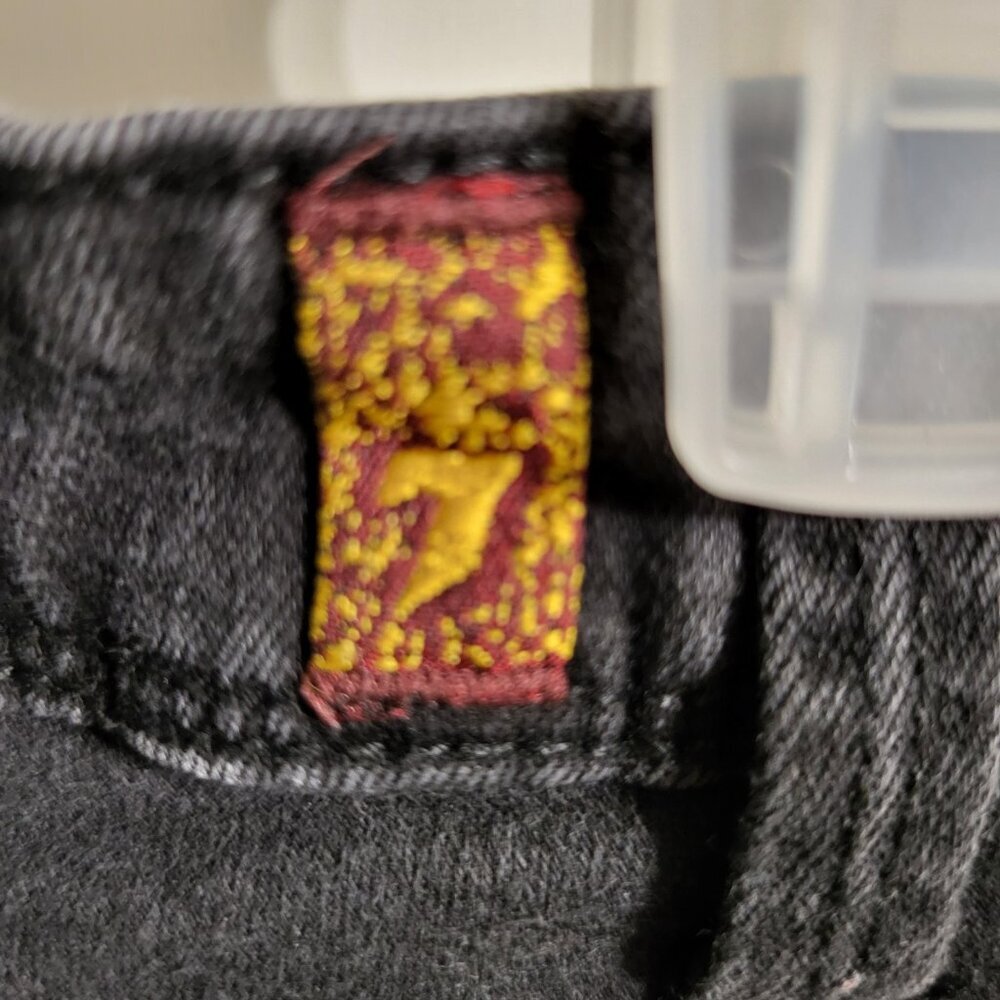 GIRLS 7 FOR ALL MANKIND BLACK SKINNY SLIMMY JEANS SZ 10 - Picture 5 of 11